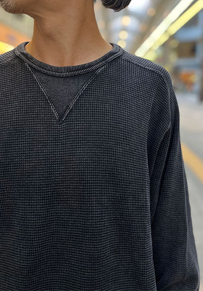 IMPRESTORE / インプレストア Thrmal Freedom / サーマルカットソー  カラー : FADED BLACK