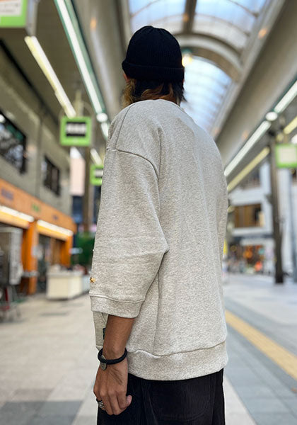 GOHEMP ゴーヘンプ | THREE QUARTER SL CREW / 7部袖スウェット カラー:ASH HEATHER