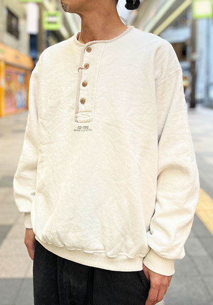 GYPSY&SONS ジプシーアンドサンズ | 80 CLASSIC HENRY 80 クラシック ヘンリーネック スウェット カラー：アイボリー