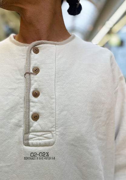 GYPSY&SONS ジプシーアンドサンズ | 80 CLASSIC HENRY 80 クラシック ヘンリーネック スウェット カラー：アイボリー