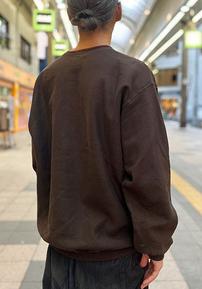 GYPSY&SONS ジプシーアンドサンズ | 80 CLASSIC HENRY 80 クラシック ヘンリーネック スウェット カラー：ブラウンチャコール