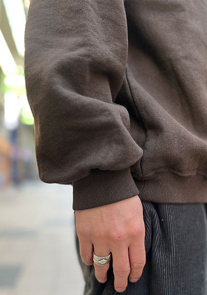 GYPSY&SONS ジプシーアンドサンズ | 80 CLASSIC HENRY 80 クラシック ヘンリーネック スウェット カラー：ブラウンチャコール