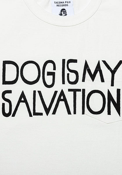 TACOMA FUJI RECORDS タコマフジレコード | DOG IS MY SALVATION POCKET Tシャツ designed by Yachiyo Katsuyama