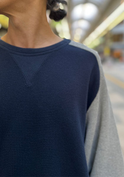 IMPRESTORE インプレストア | サーマルカットソー カラー:NAVY＆GRAY