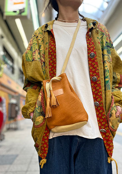 Nasngwam×EARLY MORNING | DEARSKIN WHISKY BAG / 鹿革ミニバッグ