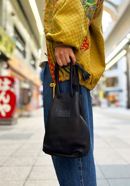 Nasngwam×EARLY MORNING | DEARSKIN WHISKY BAG / 鹿革ミニバッグ