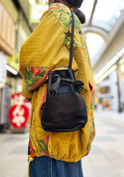 Nasngwam×EARLY MORNING | DEARSKIN WHISKY BAG / 鹿革ミニバッグ