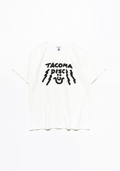 TACOMA FUJI RECORDS タコマフジレコード | TACOMA DISC Tシャツ designed by Tomoo Gokita カラー:ホワイト