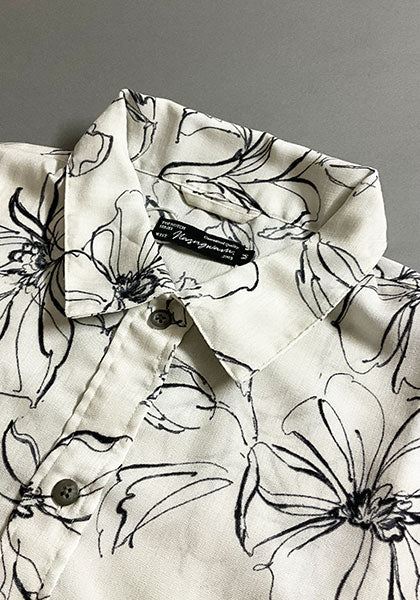 25AW Nasngwam. ナスングワム / FLOWER JACKET　白 Nasngwam（ナスングワム） VAGUE FLOWER JACKET | SEEK 札幌