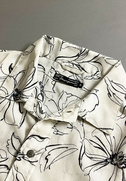 25AW Nasngwam. ナスングワム / FLOWER JACKET　白 Nasngwam 取扱店 ナスングワム CLOUD S/S JACKET SEEK 札幌