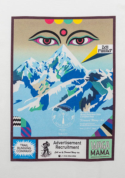 TACOMA FUJI RECORDS タコマフジレコード | ROAD TO THE HIMALAYAN RACE Tシャツ designed by Jerry UKAI