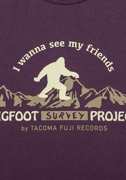 TACOMA FUJI RECORDS TACOMA FUJI RECORDS | BIGFOOT SURVEY PROJECT my friends designed by Jerry UKAI Color: Grape