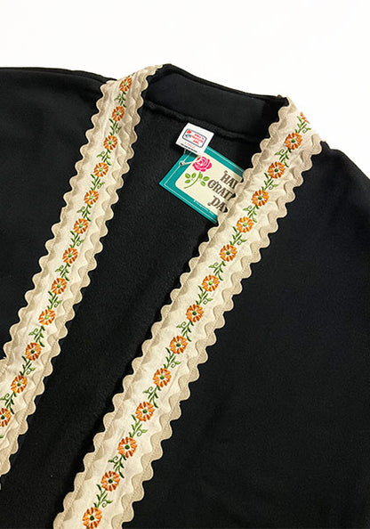 HAVE A GRATEFUL DAY ハブ ア グレイトフル デイ | NOBUTTON CARDIGAN カラー:BLACK