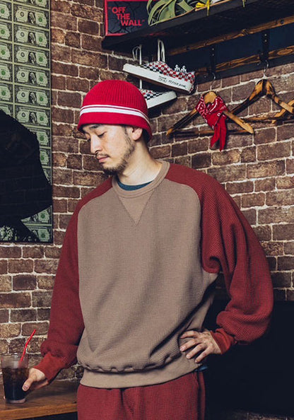 Nasngwam × IMPRESTORE | GOKU WARM FLEECE F.CREW カラー:BEIGE×RENGA