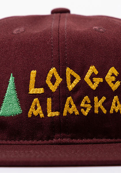 TACOMA FUJI RECORDS タコマフジレコード |  Lodge ALASKA HW LOGO CAP designed by Matt Leines カラー：BURGUNDY