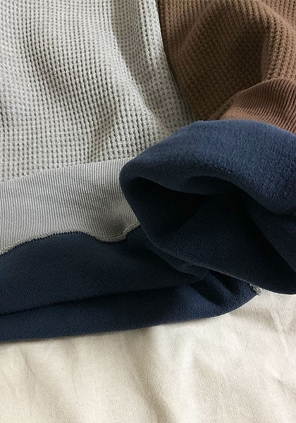 Nasngwam × IMPRESTORE | GOKU WARM FLEECE F.CREW カラー:GRAY×BROWN