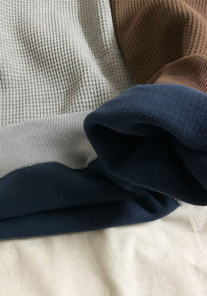 Nasngwam × IMPRESTORE | GOKU WARM FLEECE F.CREW カラー:GRAY×BROWN