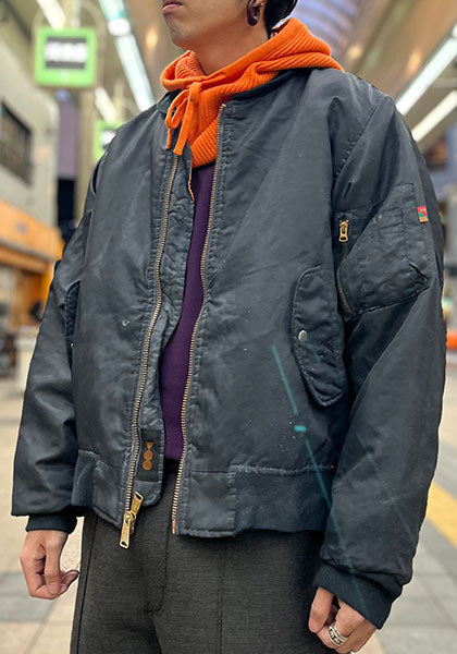 VOO ヴォー | MA-1 feat. LIF サイズ：KING(L-XL中間) カラー：BLACK