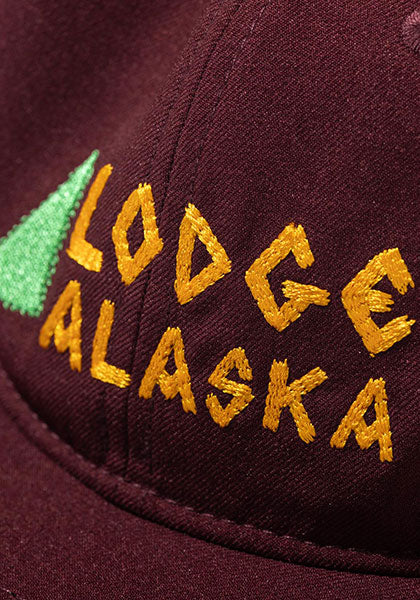 TACOMA FUJI RECORDS タコマフジレコード |  Lodge ALASKA HW LOGO CAP designed by Matt Leines カラー：BURGUNDY