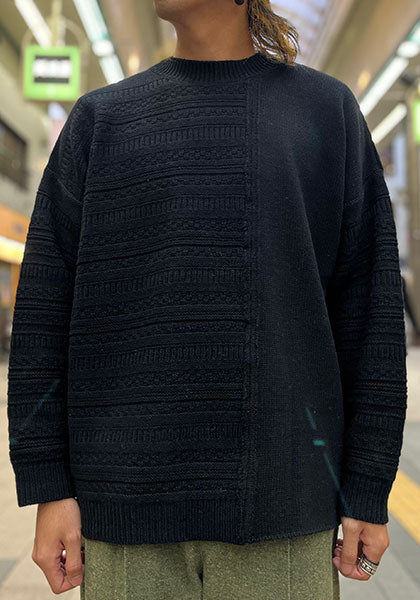 VOO ヴォー | TRICKY JQ KNIT / ニット カラー:BLACK