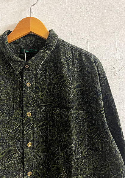 Nasngwam.(ナスングワム) | RAGE SHIRTS コーデュロイ ペイズリー柄シャツ カラー:BROWN