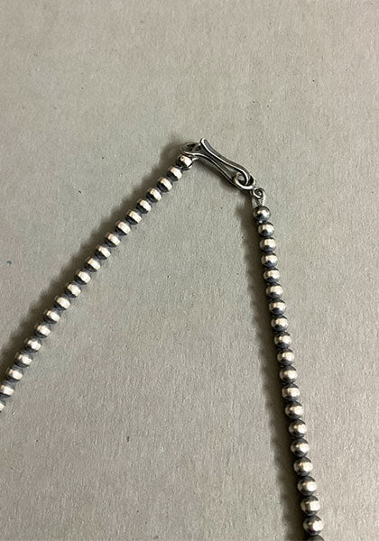 Indian Jewelry (インディアン ジュエリー) ナバホパールネックレス 燻 3mm 45cm