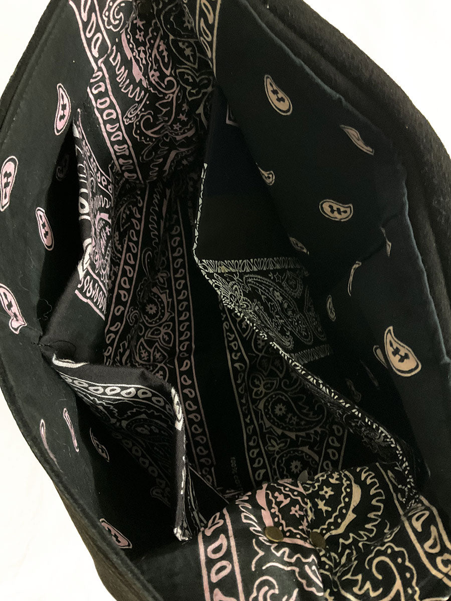 Nasngwam×EARLY MORNING ナスングワム×アーリーモーニング | DEER SKIN MESSENGER LAEGE BAG / 鹿革バッグ カラー :ブラック