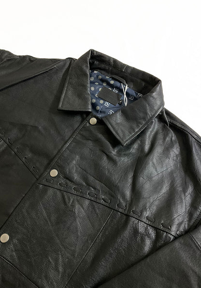 Nasngwam.（ナスングワム）| PUEBLO LEATHER COACH JKT XLサイズ [BLACK]