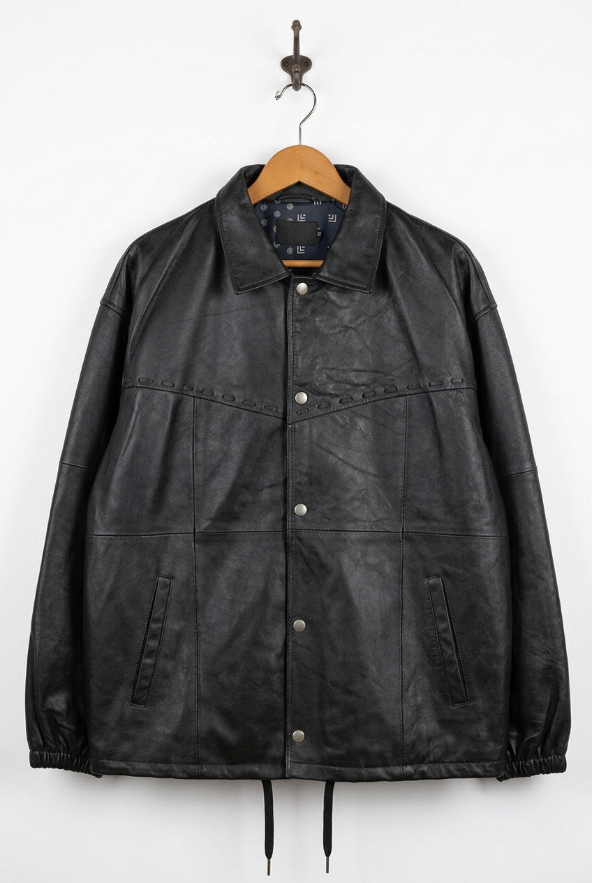 Nasngwam.（ナスングワム）| PUEBLO LEATHER COACH JKT XLサイズ [BLACK]