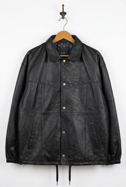 Nasngwam.（ナスングワム）| PUEBLO LEATHER COACH JKT XLサイズ [BLACK]