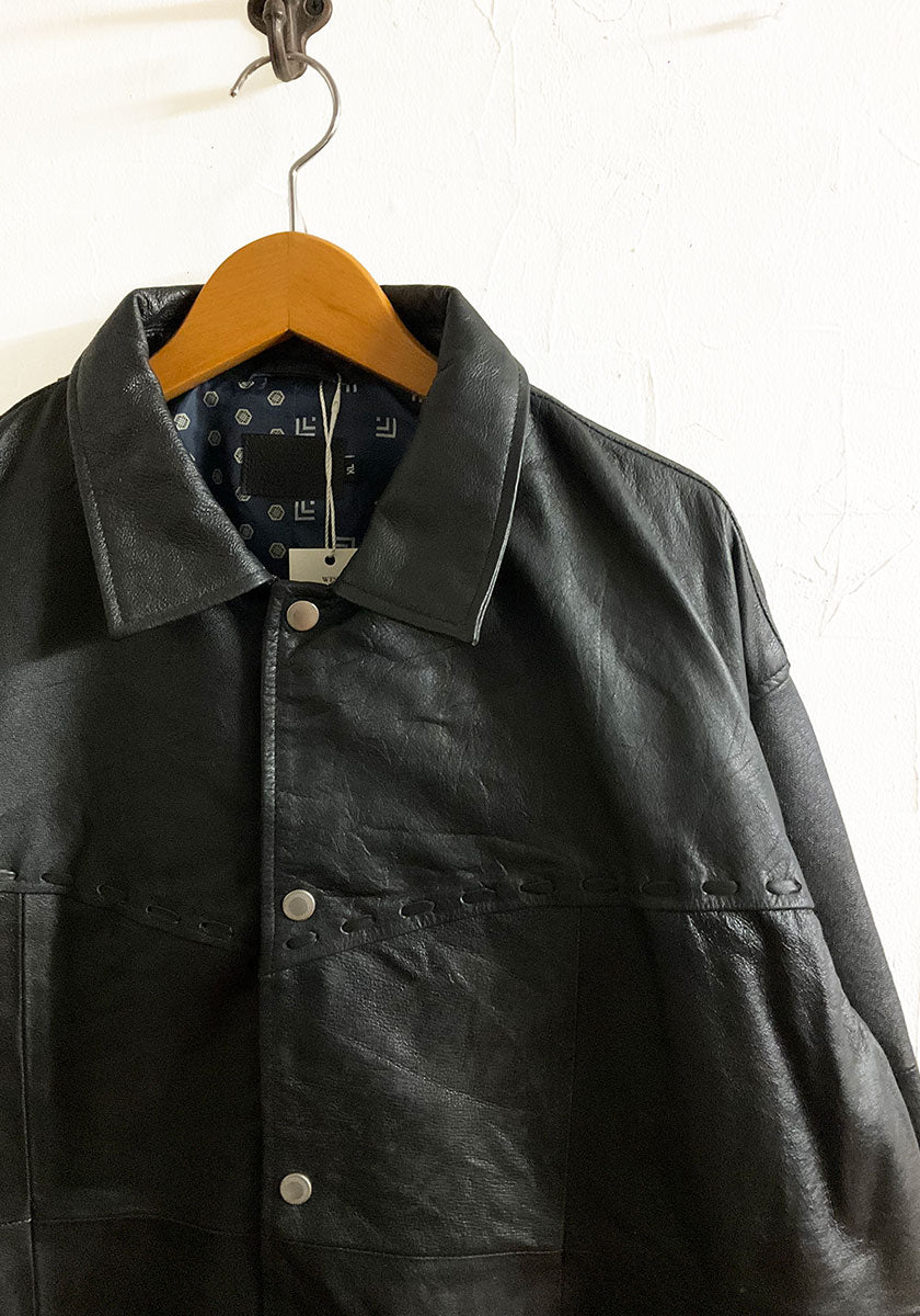 Nasngwam.（ナスングワム）| PUEBLO LEATHER COACH JKT XLサイズ [BLACK]