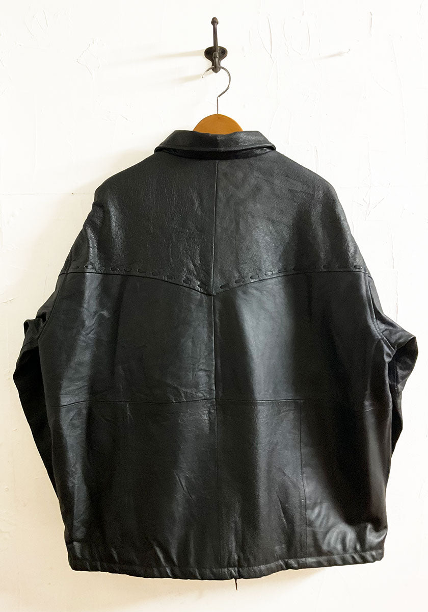 Nasngwam.（ナスングワム）| PUEBLO LEATHER COACH JKT XLサイズ [BLACK]