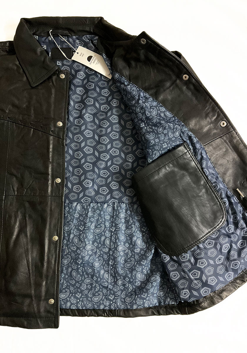 Nasngwam.（ナスングワム）| PUEBLO LEATHER COACH JKT Mサイズ [BLACK]