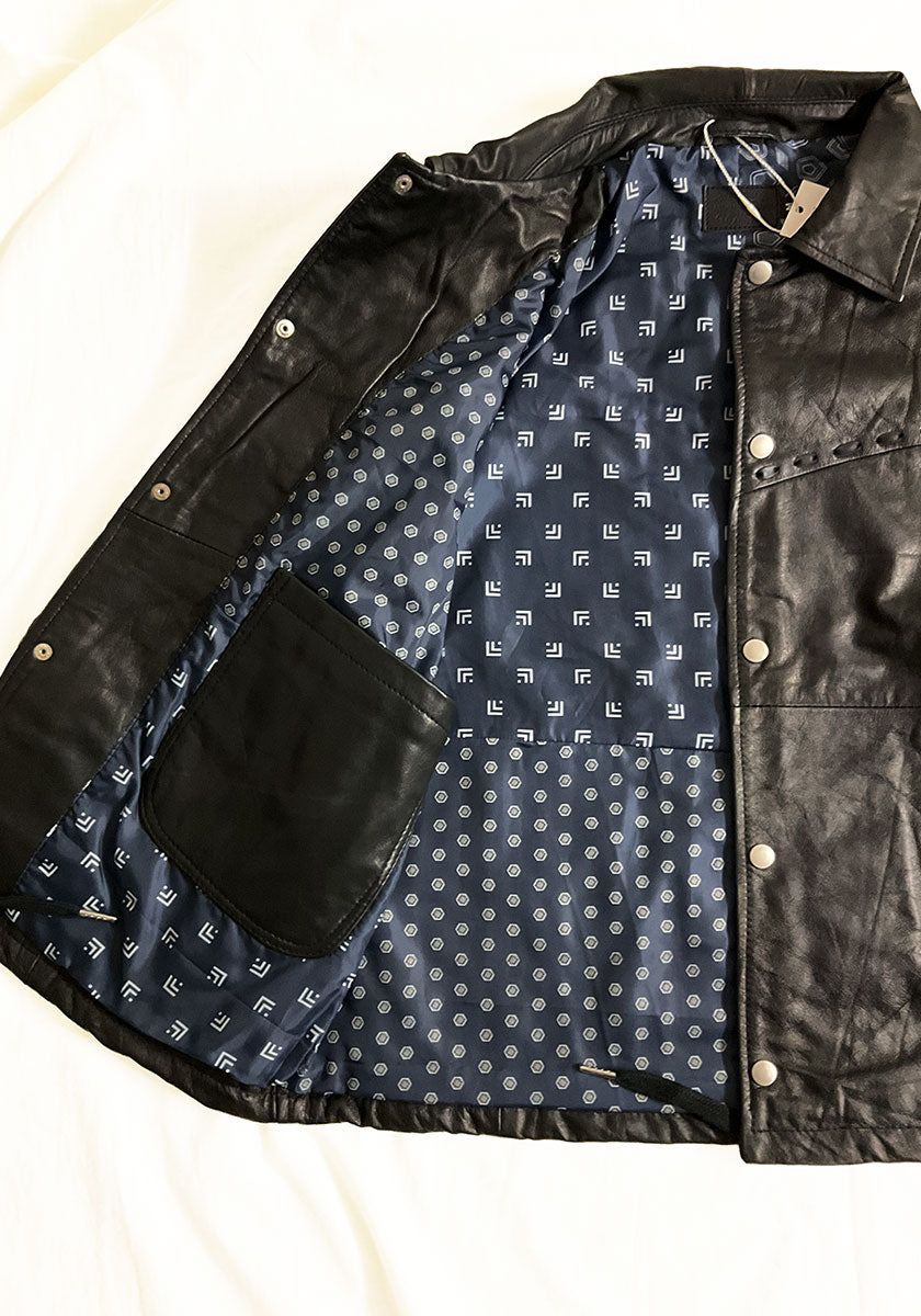 Nasngwam.（ナスングワム）| PUEBLO LEATHER COACH JKT Mサイズ [BLACK]