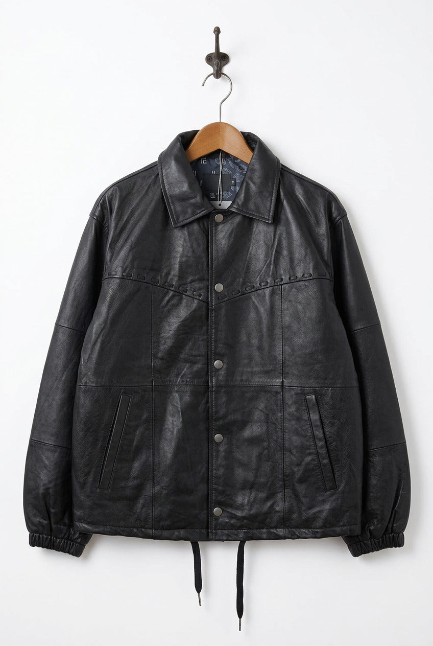 Nasngwam.（ナスングワム）| PUEBLO LEATHER COACH JKT Mサイズ [BLACK]