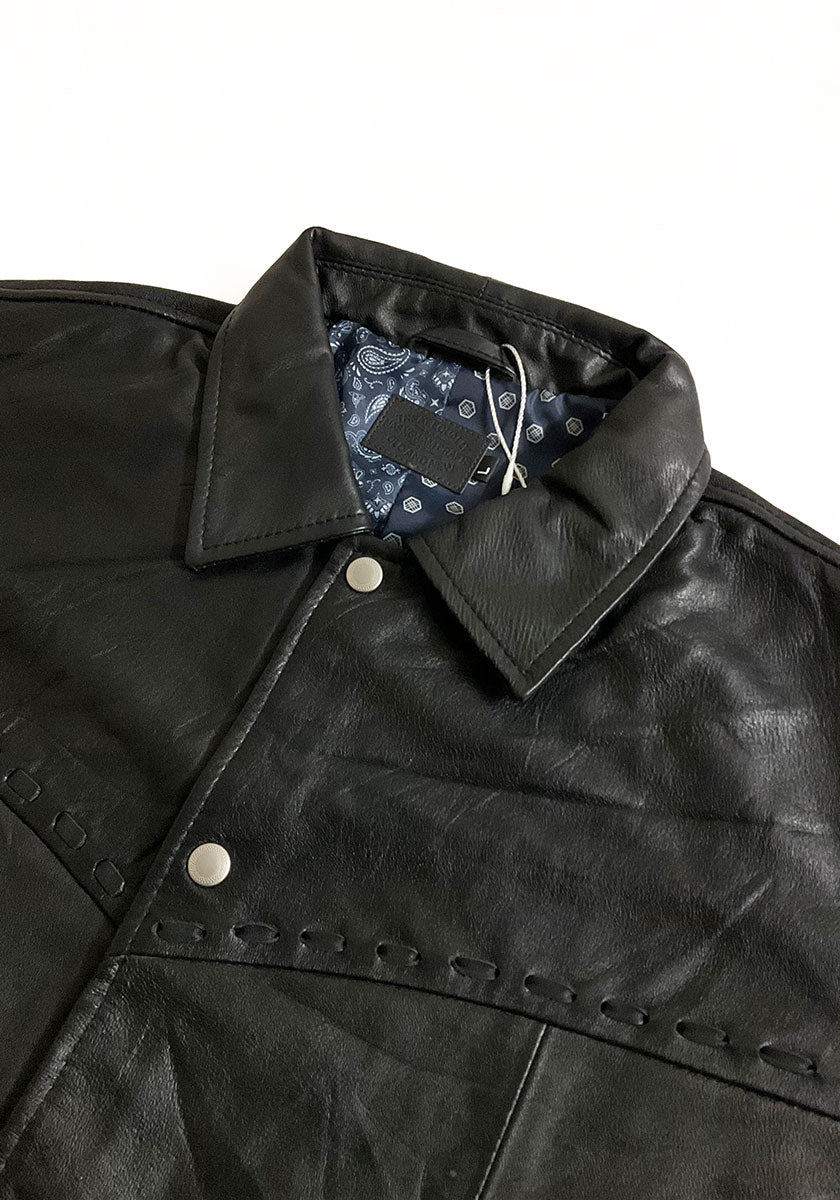 Nasngwam.（ナスングワム）| PUEBLO LEATHER COACH JKT Lサイズ [BLACK] A