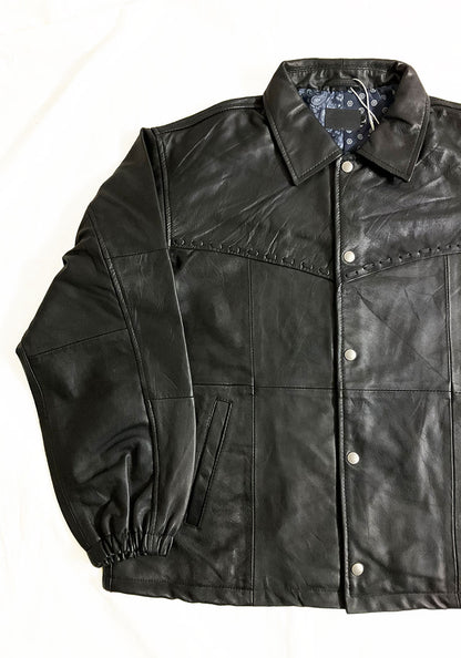 Nasngwam.（ナスングワム）| PUEBLO LEATHER COACH JKT Lサイズ [BLACK] A