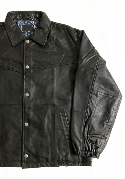 Nasngwam.（ナスングワム）| PUEBLO LEATHER COACH JKT Lサイズ [BLACK] A
