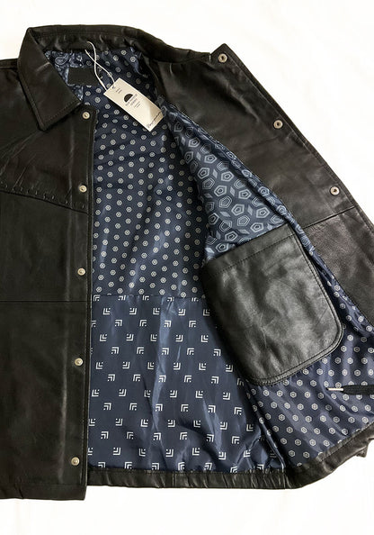 Nasngwam.（ナスングワム）| PUEBLO LEATHER COACH JKT Lサイズ [BLACK] A