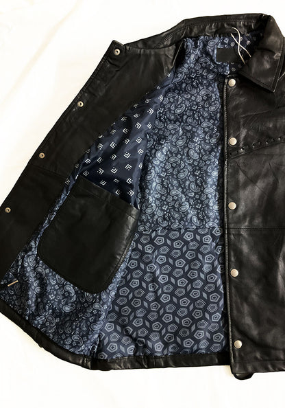 Nasngwam.（ナスングワム）| PUEBLO LEATHER COACH JKT Lサイズ [BLACK] A