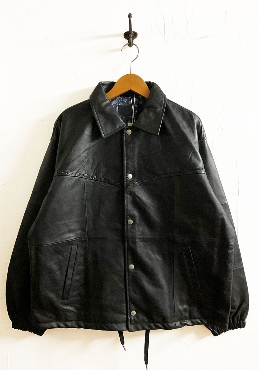 Nasngwam.（ナスングワム）| PUEBLO LEATHER COACH JKT Lサイズ [BLACK] A