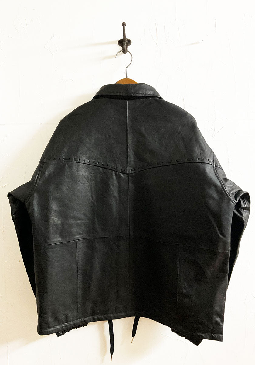 Nasngwam.（ナスングワム）| PUEBLO LEATHER COACH JKT Lサイズ [BLACK] A