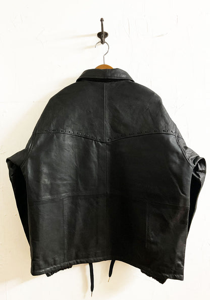 Nasngwam.（ナスングワム）| PUEBLO LEATHER COACH JKT Lサイズ [BLACK] A