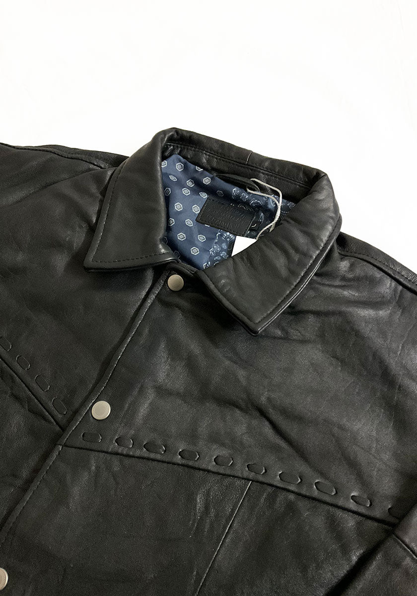 Nasngwam.（ナスングワム）| PUEBLO LEATHER COACH JKT Lサイズ [BLACK] B