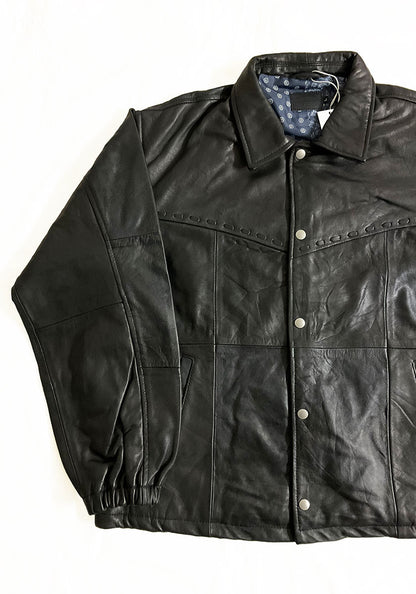 Nasngwam.（ナスングワム）| PUEBLO LEATHER COACH JKT Lサイズ [BLACK] B