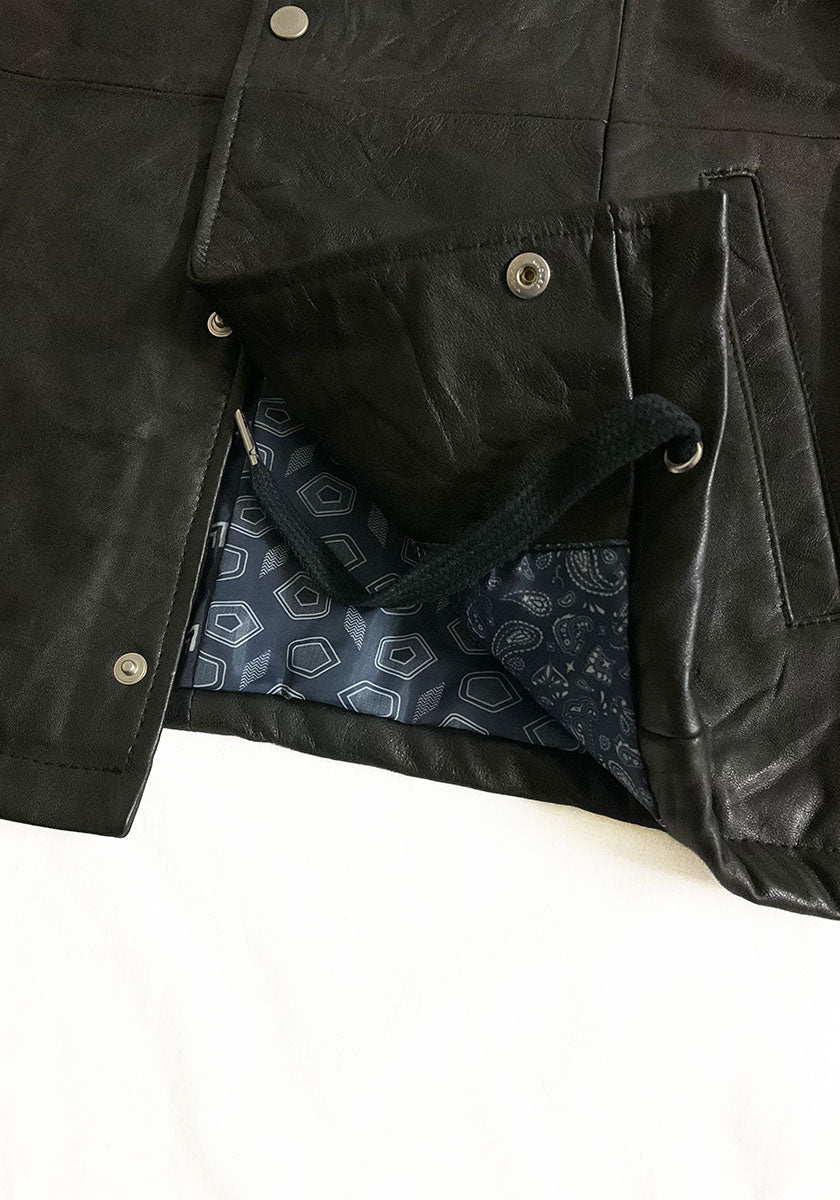 Nasngwam.（ナスングワム）| PUEBLO LEATHER COACH JKT Lサイズ [BLACK] B