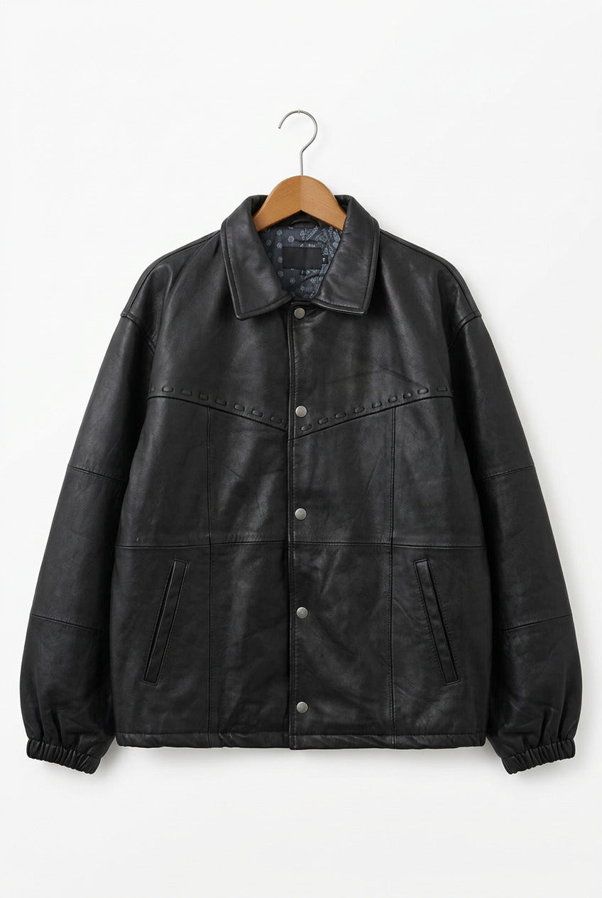 Nasngwam.（ナスングワム）| PUEBLO LEATHER COACH JKT Lサイズ [BLACK] B