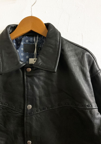 Nasngwam.（ナスングワム）| PUEBLO LEATHER COACH JKT Lサイズ [BLACK] B