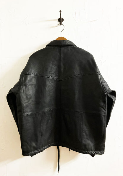 Nasngwam.（ナスングワム）| PUEBLO LEATHER COACH JKT Lサイズ [BLACK] B