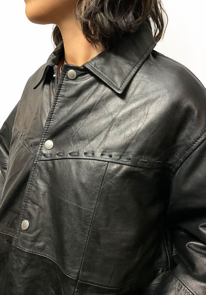 Nasngwam.（ナスングワム）| PUEBLO LEATHER COACH JKT Mサイズ [BLACK]